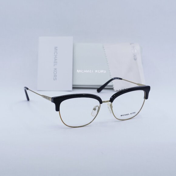 Final Price! Michael Kors Galway MK3023 3269 Black/Gold Eyeglasses 52mm - Picture 1 of 12